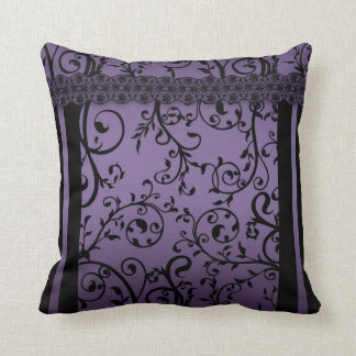 Lila Mischungs-Rolle-Blatt-Muster Kissen