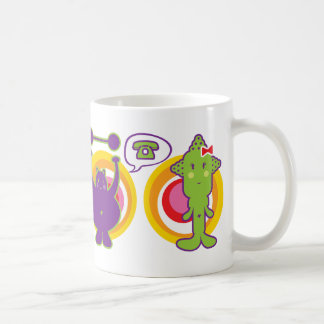 Lila & Miss Green Niedlich Cartoon Character Kaffeetasse