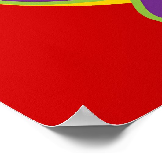 Lila & Miss Green Niedlich Cartoon Character Poster (Ecke)