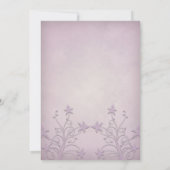 Lila Mist Floral Elegantes Hochzeitsempfang Einladung (Rückseite)