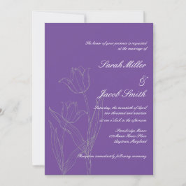 Lila Mist | Minimalistische Hochzeit Einladung
