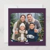 Lila Mistletoskranz Feiertagskarte (Rückseite)