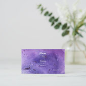 Lila Misty Sparkle Business Card Visitenkarte (Stehend Vorderseite)