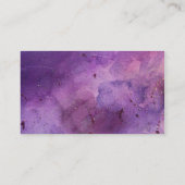 Lila Misty Sparkle Business Card Visitenkarte (Rückseite)