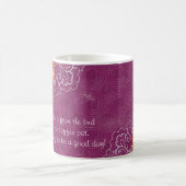 Lila mit Big Blume Coffee Pot Tasse (Mittel)