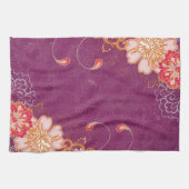 Lila mit Big Blume Teetücher Handtuch Handtuch Han (Horizontal)
