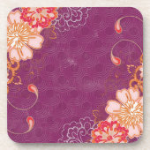Lila mit Big-Blume-Untersetzer Untersetzer (Vorderseite)