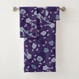 Lila mit Blau Badhandtuch Set