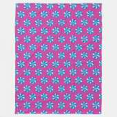 LILA MIT BLAU UND WEISS CHRISTMAS HARTKANDIEN FLEECEDECKE (Vorderseite)