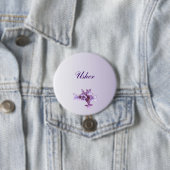 Lila mit BlumenBlumen, die Pförtner-Button Wedding Button (Beispiel)