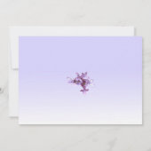 Lila mit BlumenBlumen, die Proben-Abendessen Einladung (Rückseite)