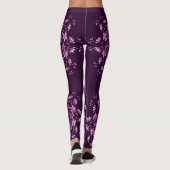 Lila Mit Blumenmandala. Leggings (Rückseite)