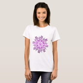 Lila Mit Blumenmandala T-Shirt (Vorne ganz)