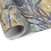 lila mit BlumenVintages Geschenkpapier (Rolleneckpunkt)