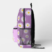Lila mit Daisy und Name Bedruckter Rucksack (Rechts)