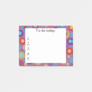 Lila mit farbigen Punkten Post It Note Post-it Klebezettel