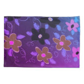 Lila mit Floral Kissenbezug (Rückseite)