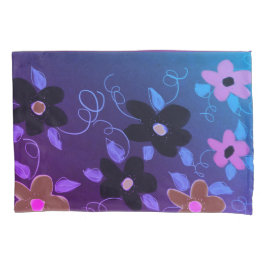 Lila mit Floral Kissenbezug