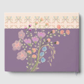 Lila mit floraler Gemustert Gästebuch (Rückseite)