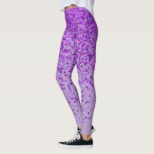 Lila mit Freckles Print Leggings (Links)