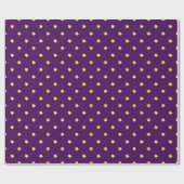 Lila mit Gelbstars Geschenkpapier (Flach)
