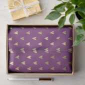 LILA MIT GOLD HERZPATTERN SEIDENPAPIER (Geschenk)