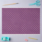 LILA MIT GOLD HERZPATTERN SEIDENPAPIER (Basteln)