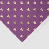 LILA MIT GOLD HERZPATTERN SEIDENPAPIER (Ausschnitt)
