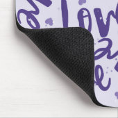 LILA MIT HAND DRAWN RANDOM-LIEBE MOUSEPAD (Ecke)