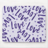 LILA MIT HAND DRAWN RANDOM-LIEBE MOUSEPAD (Vorne)