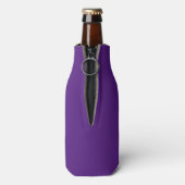Lila Mit Monogramm Flasche Cooler Flaschenkühler (Flasche Rückseite)