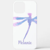 Lila Mit Monogramm Libelle Case-Mate iPhone Hülle (Rückseite)
