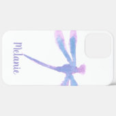 Lila Mit Monogramm Libelle Case-Mate iPhone Hülle (Hinten (horizontal))