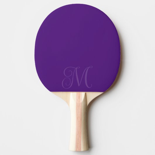 Lila Mit Monogramm Pingpongpaddel mit anfänglichem Tischtennis Schläger (Vorderseite)