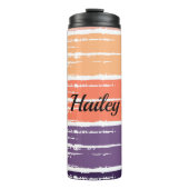 Lila Mit Monogramm Thermosbecher (Vorderseite)