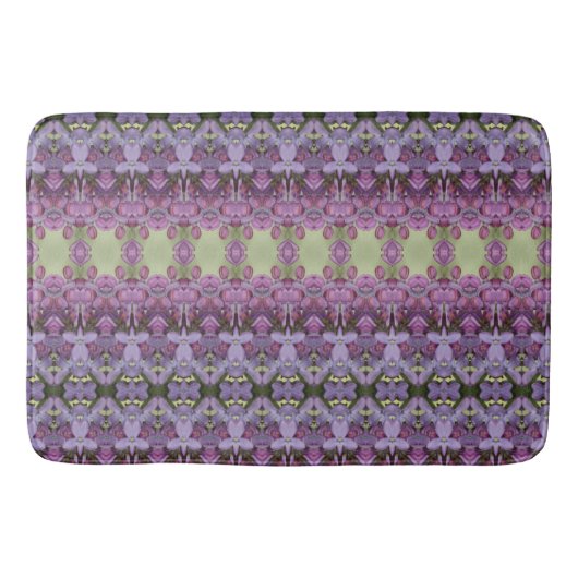 Lila mit Moosgrün Badematte (Vorderseite)