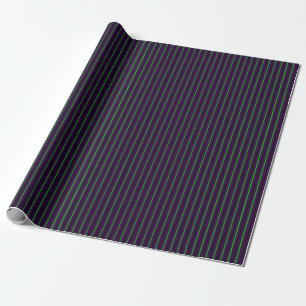 Lila mit Neon Green & Black Streifen Geschenkpapier