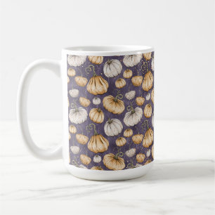 LILA MIT ORANGE & CREAM AUTUMN PUMPKINS KAFFEETASSE