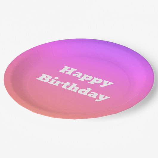 Lila mit rosa pappteller (Schrägansicht)