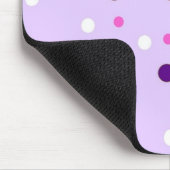 Lila mit rosa Polka-Punkten Mousepad (Ecke)