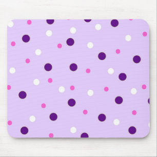 Lila mit rosa Polka-Punkten Mousepad