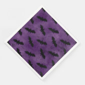 LILA MIT SCHWARZEN HALLOWEEN BATTEN DER SPOOKE SERVIETTE (Ecke)