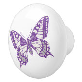 Lila mit Tinte geschwärzter Kunsttürknauf des Keramikknauf (Rechts)