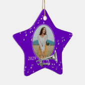 Lila mit Trumpet Keramik Ornament (Rechts)