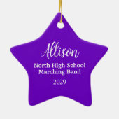 Lila mit Trumpet Keramik Ornament (Hinten)