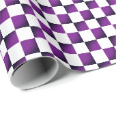 Lila mit Weiß und Schwarz Geschenkpapier (Rolleneckpunkt)