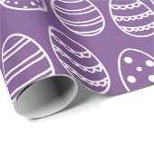 LILA MIT WEISSEN OSTEREIERN GESCHENKPAPIER (Rolleneckpunkt)