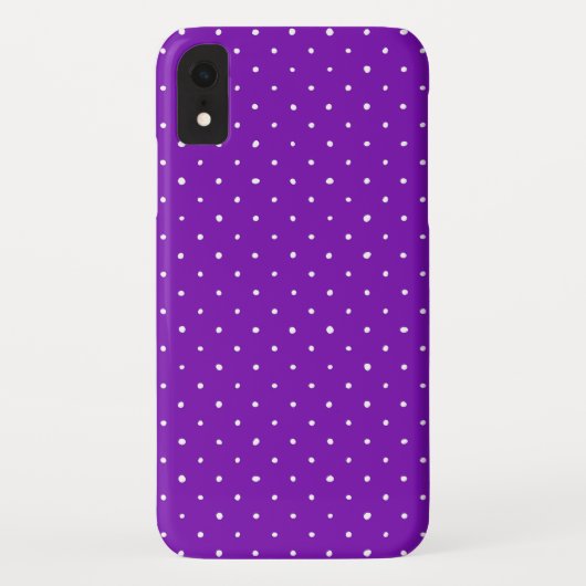 lila mit weißen Polka-Punkten Case-Mate iPhone Hülle (Rückseite)