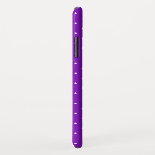 lila mit weißen Polka-Punkten gesegnet Case-Mate iPhone Hülle (Hinten/Rechts)
