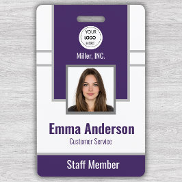 Lila | Mitarbeiter-Foto-ID Unternehmenssicherheit Ausweis